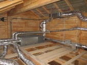 Монтаж приточной вентиляции для частного дома до 100 м2